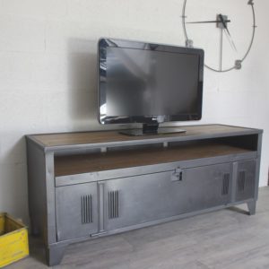meuble-tv-industriel-porte-niche