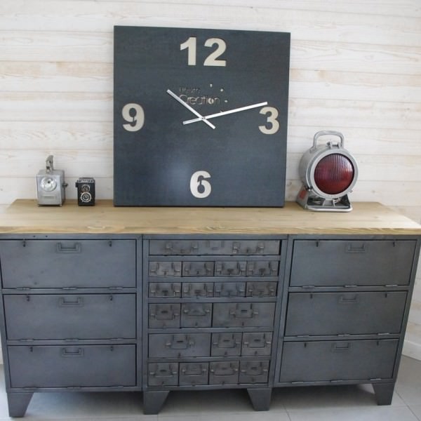 buffet enfilade industriel casiers clapets acier