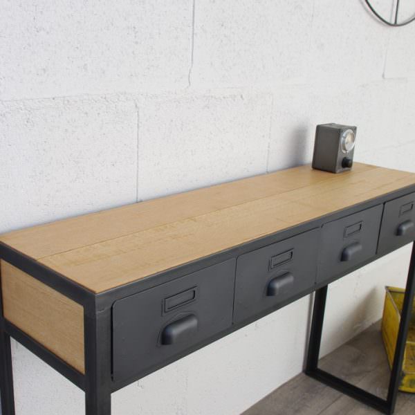 console style industriel console style industriel avec tiroirs sur mesure console style industriel console style industriel avec tiroirs sur mesure