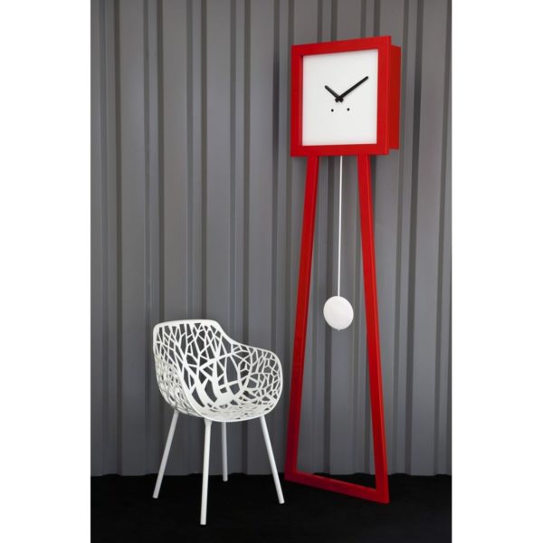 horloge-comtoise design moderne rouge