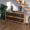 meuble tv buffet sur-mesure bois acier vestiaire