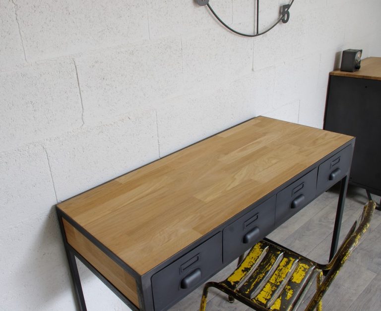 Quels sont les rangements d’un bureau industriel en métal gris