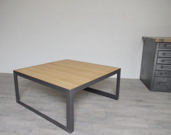 table basse style industriel sur mesure