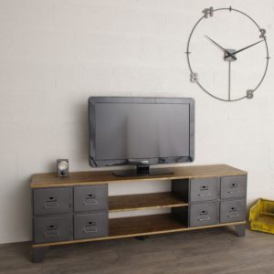meuble tv industriel tiroir
