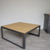 table basse style industriel en acier et chene