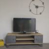 meuble tv industriel avec rangement à portes