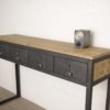 console style industriel avec tiroirs