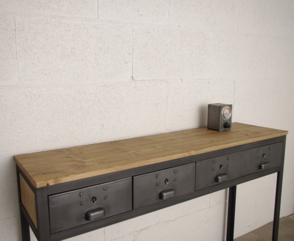 console style industriel sur-mesure