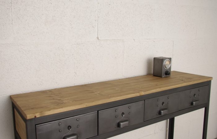 console style industriel sur-mesure