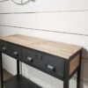 console style industriel 2 tiroirs metal