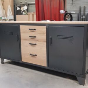 buffet-industriel-3-portes-acier-et-bois